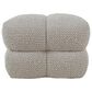 Teak Interiors Upholstered Tufted Pouf in Cream, , large