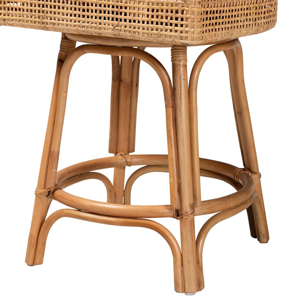 Baxton Studio Bella Swivel Counter Stool in Natural Brown, , large