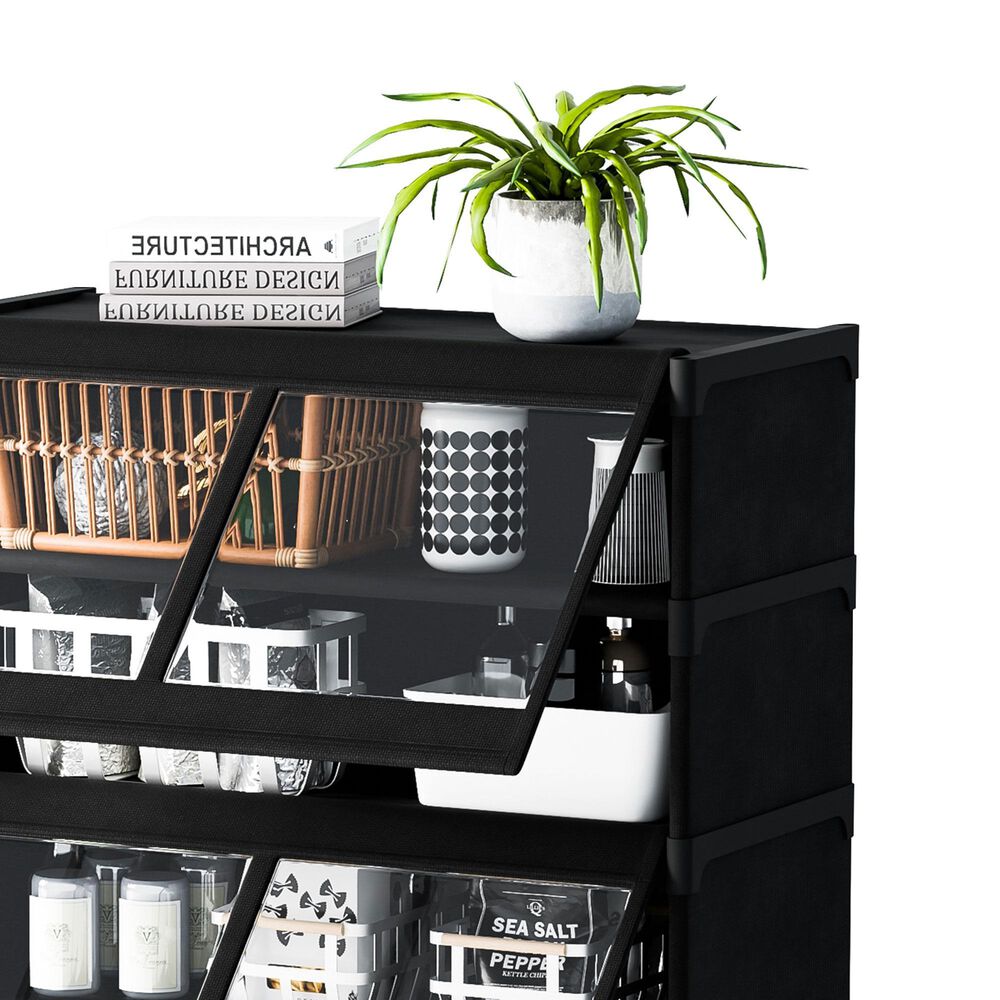 HOMLUX 5-Tier Storage Cabinet with Adjustable Shelves in Black, , large