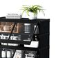 HOMLUX 5-Tier Storage Cabinet with Adjustable Shelves in Black, , large