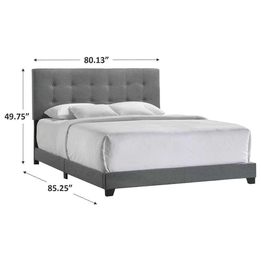 Hawthorne Furniture Addyson Upholstered King Bed in Gunmetal, , large
