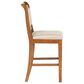 Linon Home Decor Emmy 26" Counter Stool with Tan Cushion in Cherry, , large