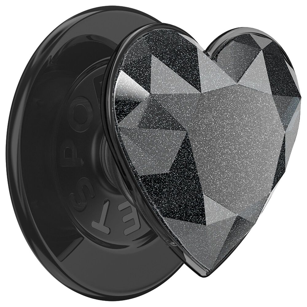 PopSockets MagSafe Circle PopGrip in Crystal Heart Black Glitter, , large