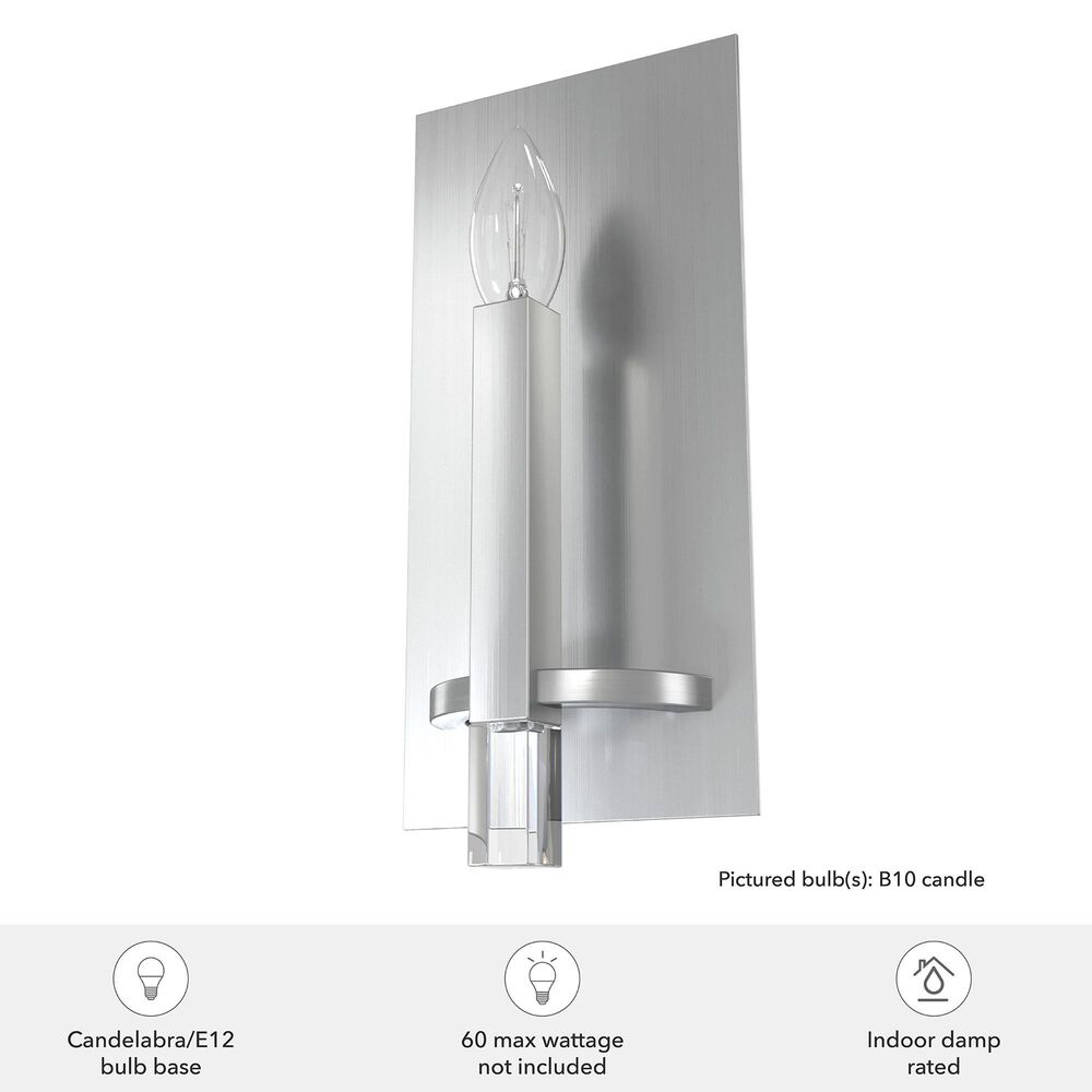 Hunter Sunjai 1-Light Wall Sconce in Brushed Nickel, , large