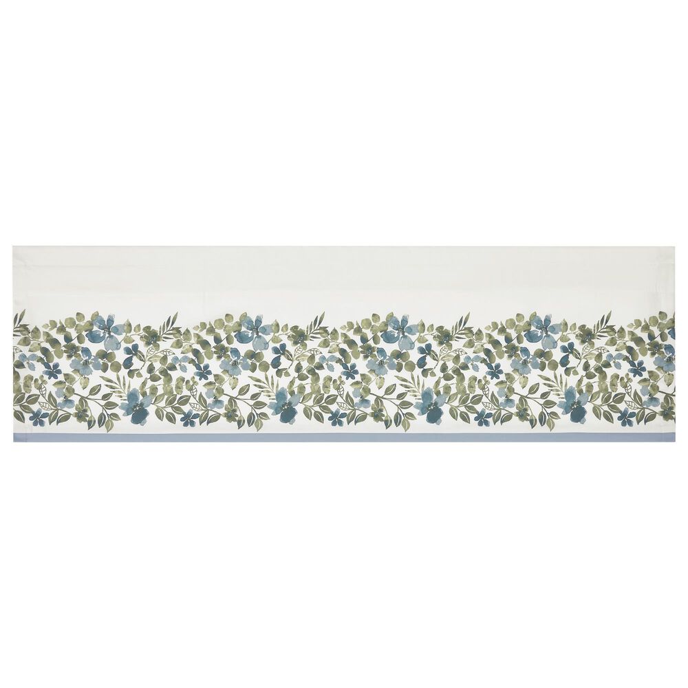 J. Queen New York Evergreen 72" x 17" Straight Window Valance in Blue and Green, , large