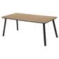 Hearth and Haven 7-Piece Outdoor Rectangular Dining Set with Beige Cushion in Black, , large