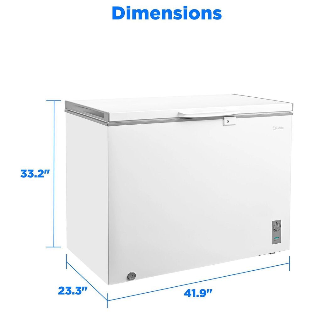 Midea 10 Cu. Ft. Garage-Ready Convertible Chest Freezer in White, , large