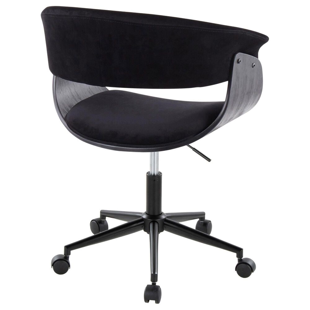Lumisource Vintage Mod Office Chair in Black, , large