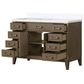 Lexora Home Laurel 48" Single Bathroom Vanity in Grey Oak with White Quartz Top and Rectangular Sink, , large