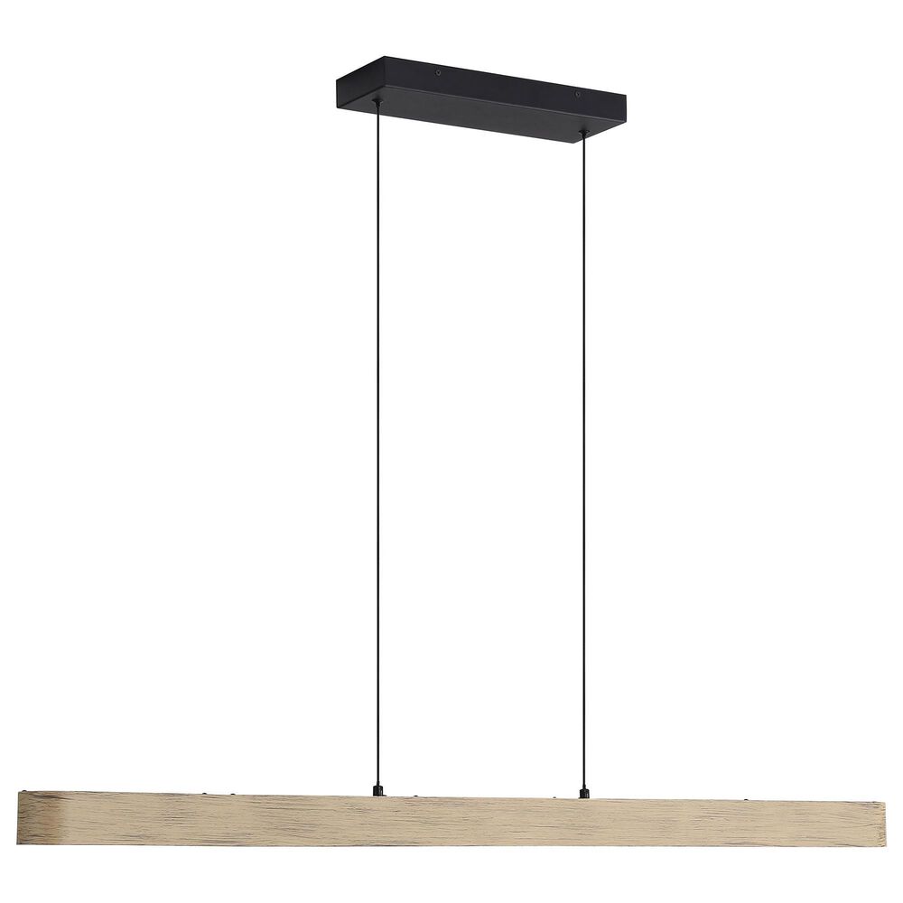 Golden Lighting Silva 1-Light Pendant in Black and Driftwood, , large