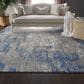 Nourison Twilight TWI22 8"6" x 11"6" Blue and Grey Area Rug, , large
