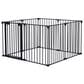 HOMLUX 8-Panel Adjustable Pet Gate in Black, , large