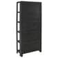 Ashley Abyard 5-Shelf Bookcase in Sandblasted Black and Natural, , large