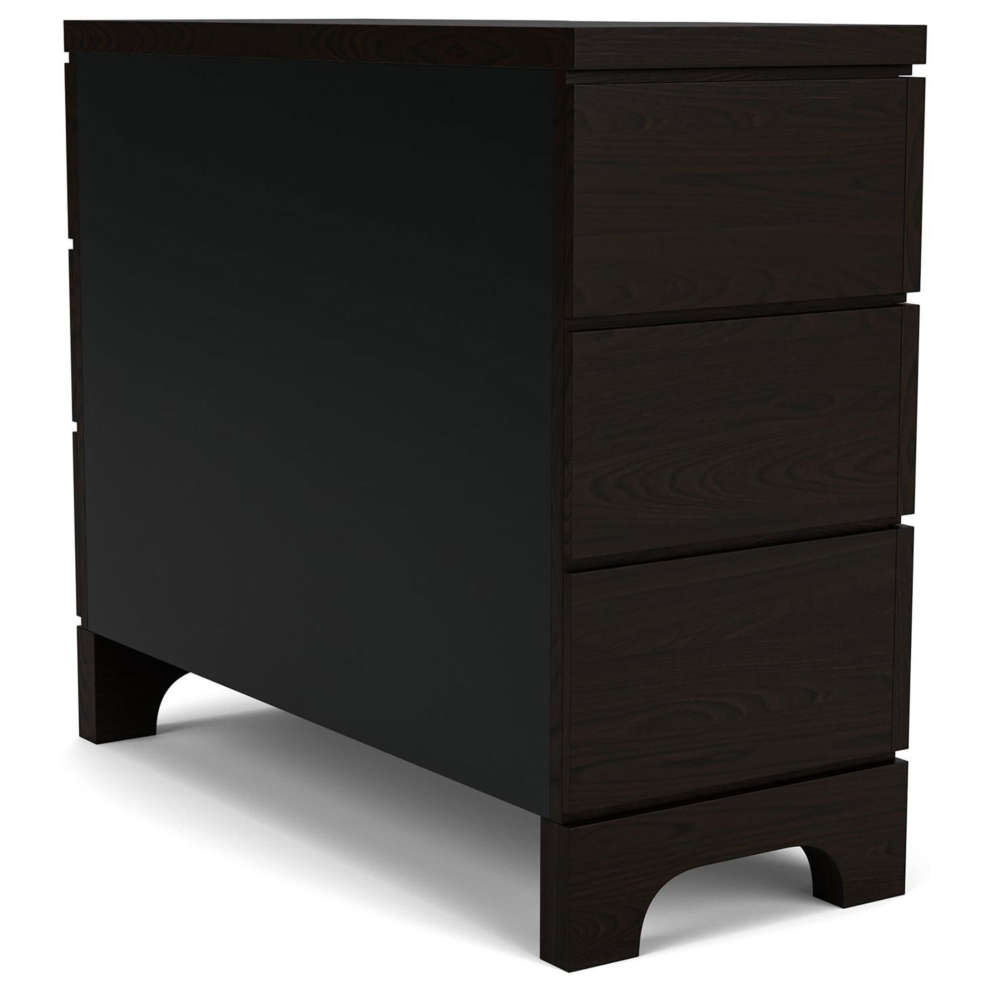 Riverside Furniture Lydia 3-Drawer Bachelor's Chest in Dark Cabernet