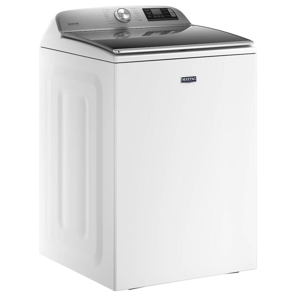 Maytag 5.3 Cu. Ft. Top Load Washer and 7.4 Cu. Ft. Electric Dryer Laundry Pair in White, , large
