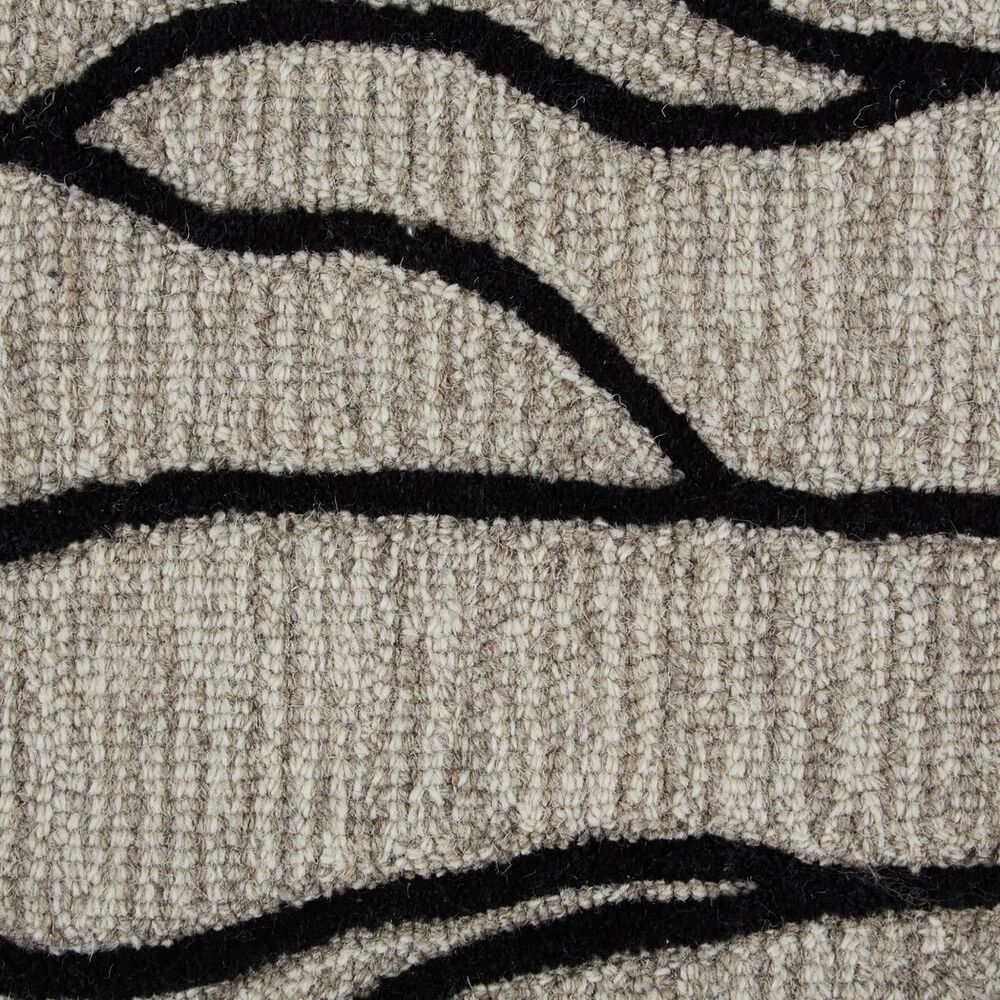 Feizy Enzo 2&#39; x 3&#39; Black and Taupe Area Rug, , large