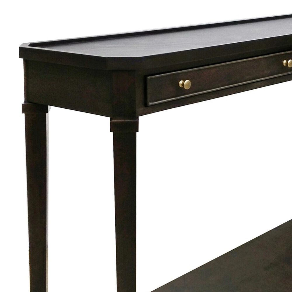 Slatehouse Carrington Console Table in Dark Brown and Antique Gold, , large
