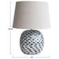 Teak Interiors Shoreline Table Lamp in Blue and White, , large