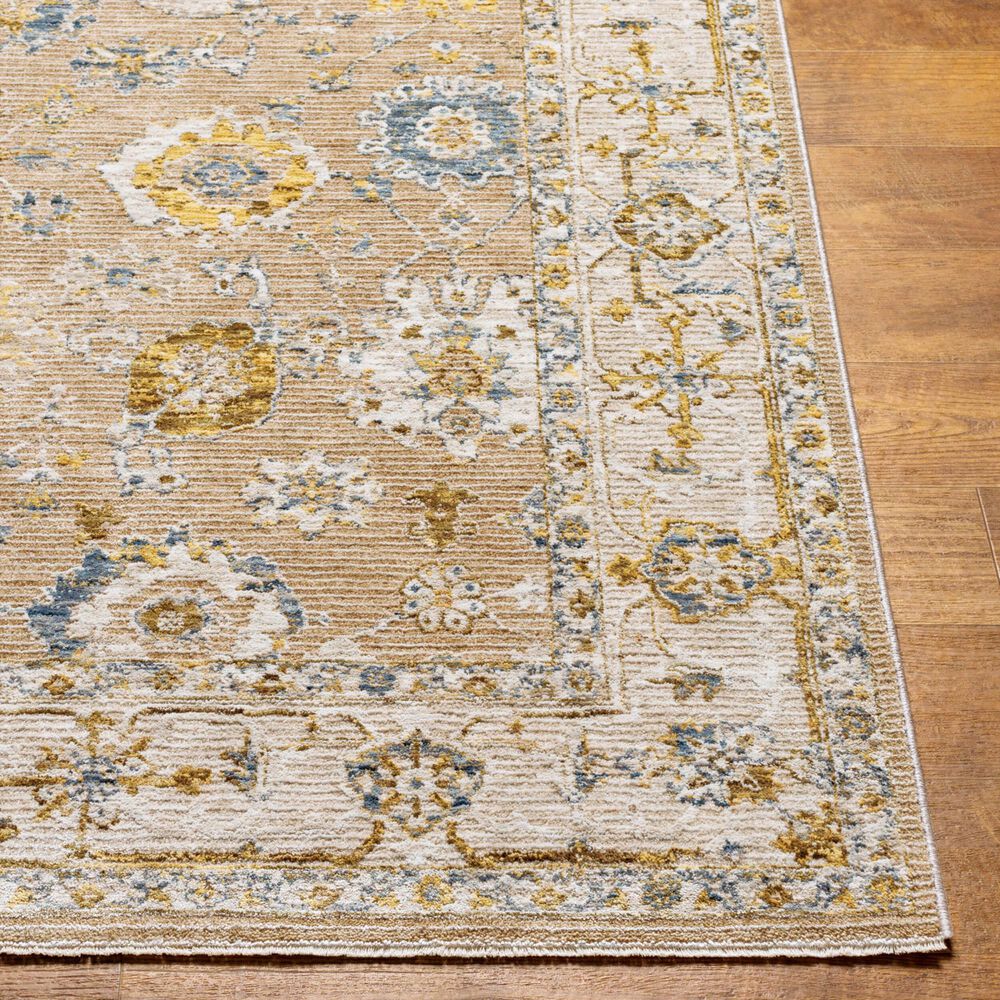 Surya Reina Tan, Light Brown, Light Gray, Cream, Denim, Mustard and Olive 5' x 7'5" Area Rug, , large