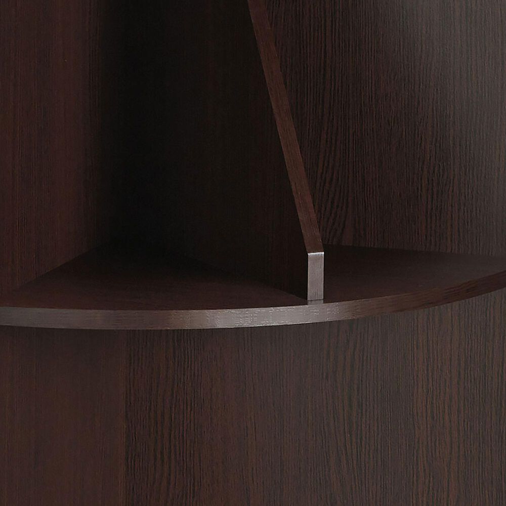 Furniture of America Carter 3-Shelf Corner Bookcase in Espresso, , large