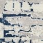 Nourison Twilight 12" x 15" Ivory and Navy Area Rug, , large