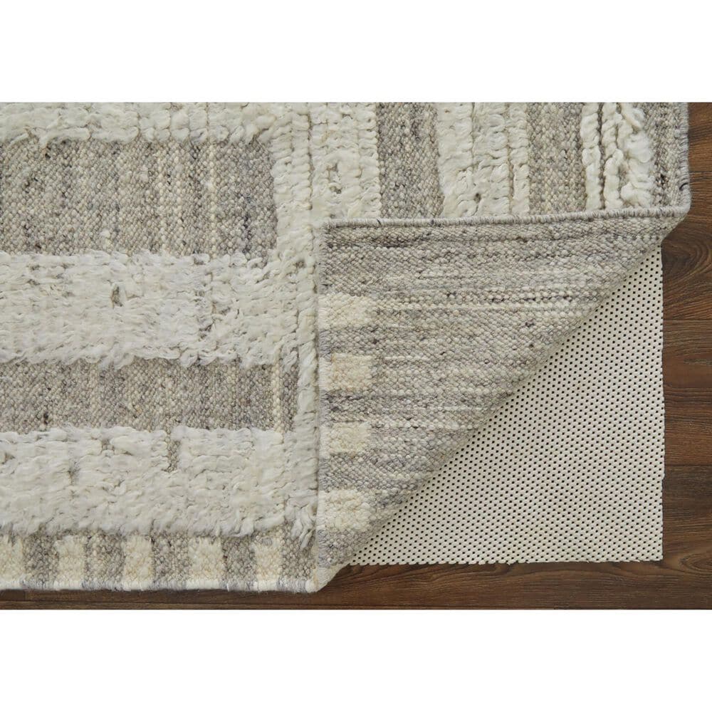 Feizy Ashby 8909F 2&#39;6&quot; x 8&#39; Ivory and Gray Runner, , large