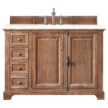 James Martin Vanities Providence 48" Single Bathroom Vanity in Driftwood with 3 cm Eternal Marfil Quartz Top and Rectangular Sink, , large