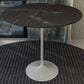 Leisuremod LeisureMod Verve Collection Modern Bar Height Table White Base with 48 Round Black Marbelized MDF Top, , large