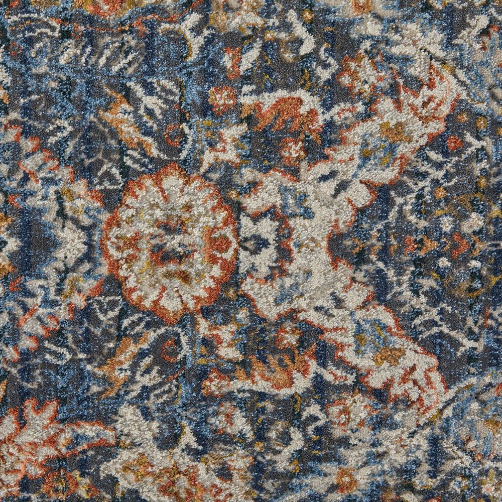 Feizy Kaia 2&#39;6&quot; x 10&#39; Navy and Blue Runner, , large