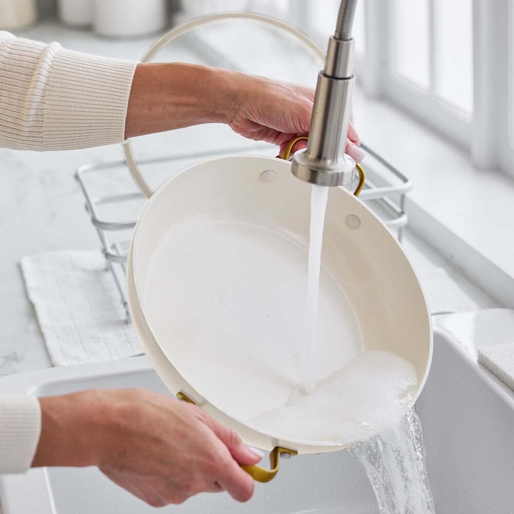 Green Pan Reserve Pro 11" Ceramic Nonstick Everyday Pan with Lid in Cream, , large