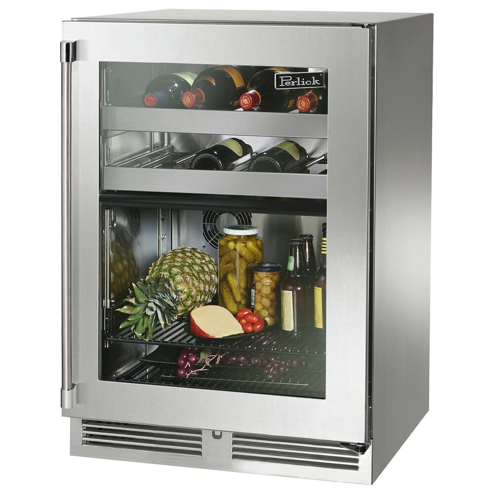 Perlick Signature Indoor Series 5 Cu. Ft. Dual Zone Wine Reserve with Glass Door and Right Hinge in Panel Ready, , large