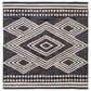 Safavieh Micro-Loop MLP156H 5" Square Charcoal and Ivory Area Rug, , large