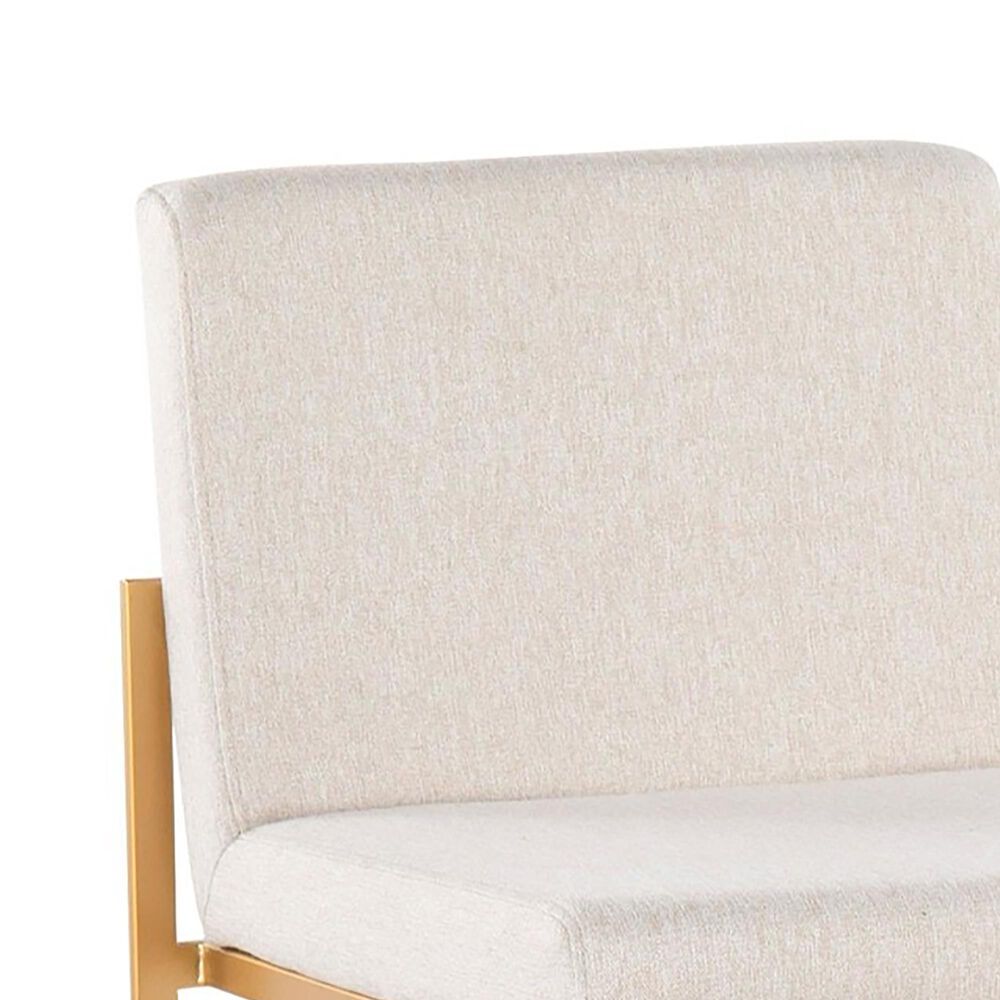 Lumisource Fuji High Back Barstool with Beige Fabric in Gold &#40;Set of 2&#41;, , large