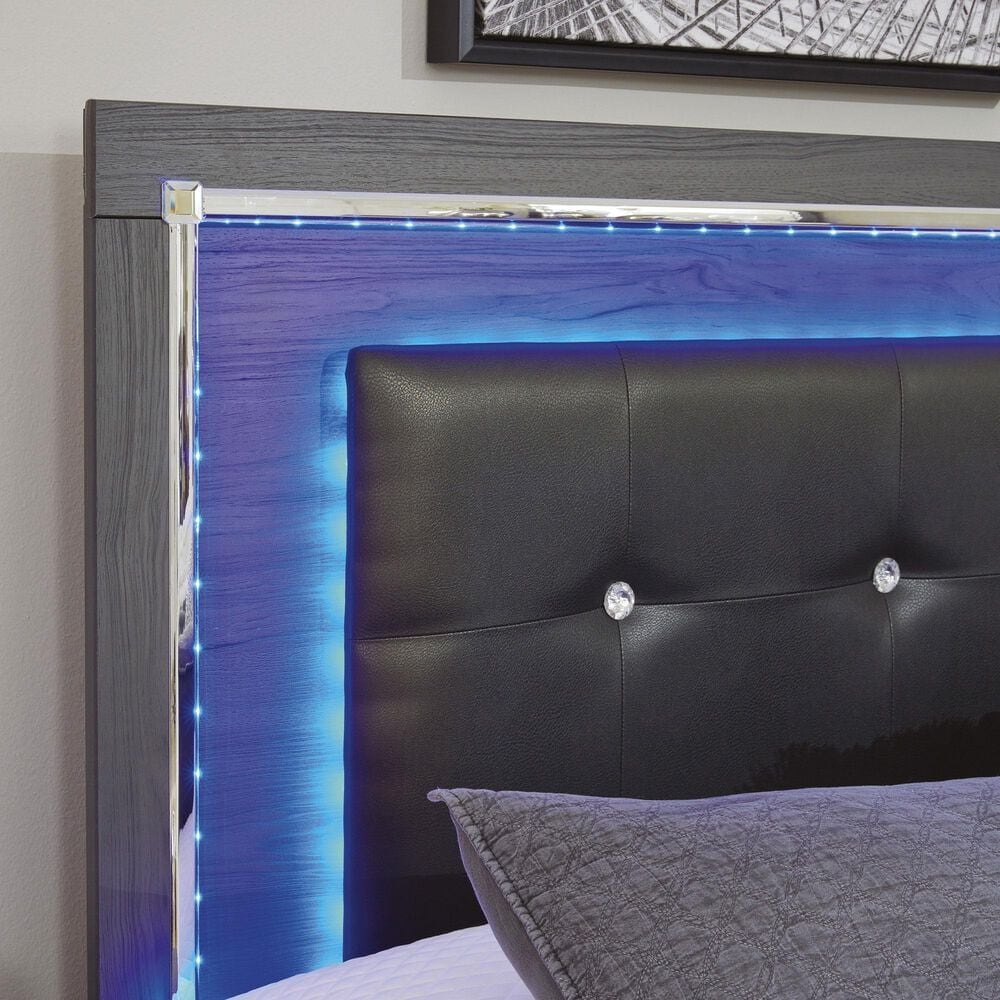 Ashley Lodanna 4 Piece Queen Bedroom Set in Gray, , large