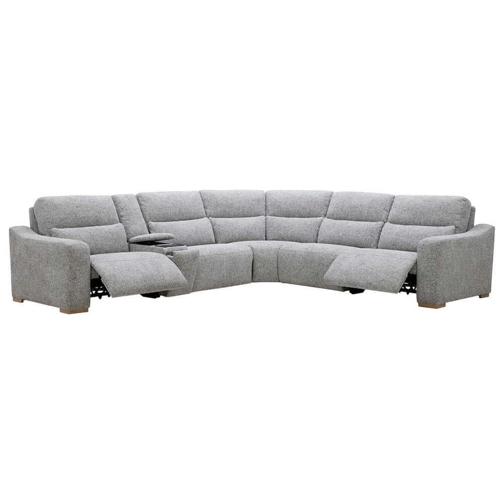 Interlochen 6-Piece Leather Reclining Sectional with Power Headrests, , large