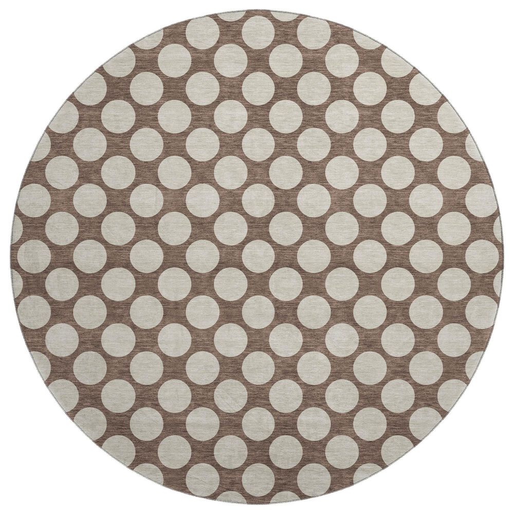Dalyn Rug Company The Reserve TR13 Coffee 8" Round Indoor/Outdoor Area Rug, , large
