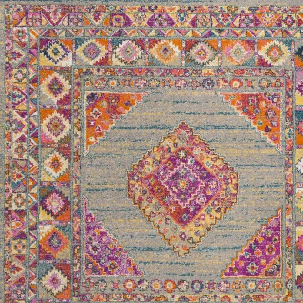 Safavieh Madison MAD133G 2&#39;3&quot; x 8&#39; Light Grey and Fuchsia Runner, , large