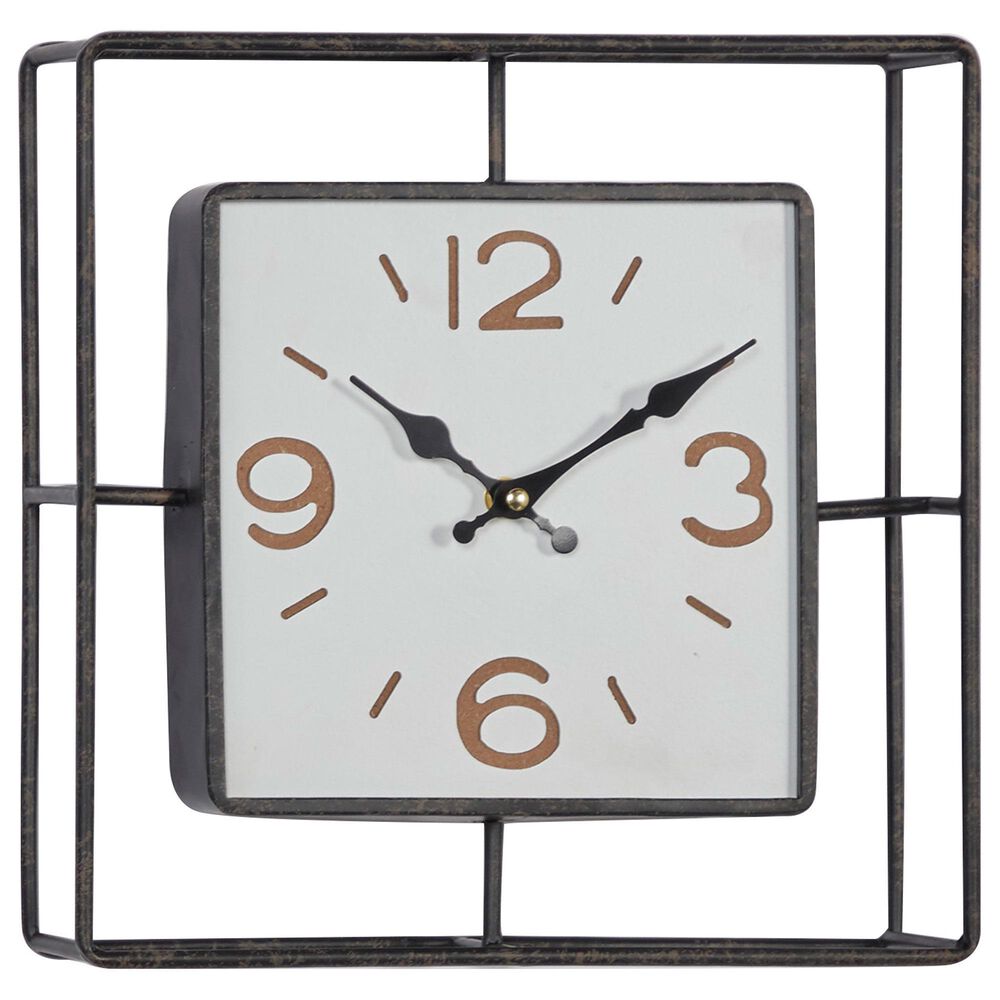 Novogratz 12&quot; x 12&quot; Wall Clock in Black, , large