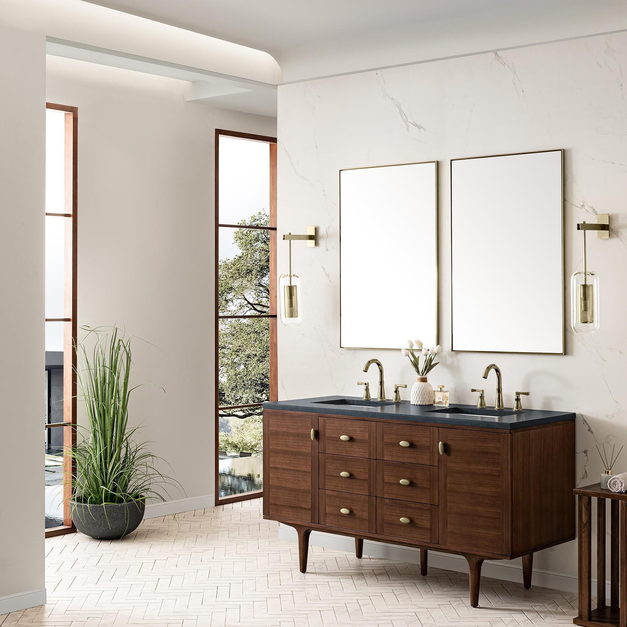Double vanity cheap cabinet only