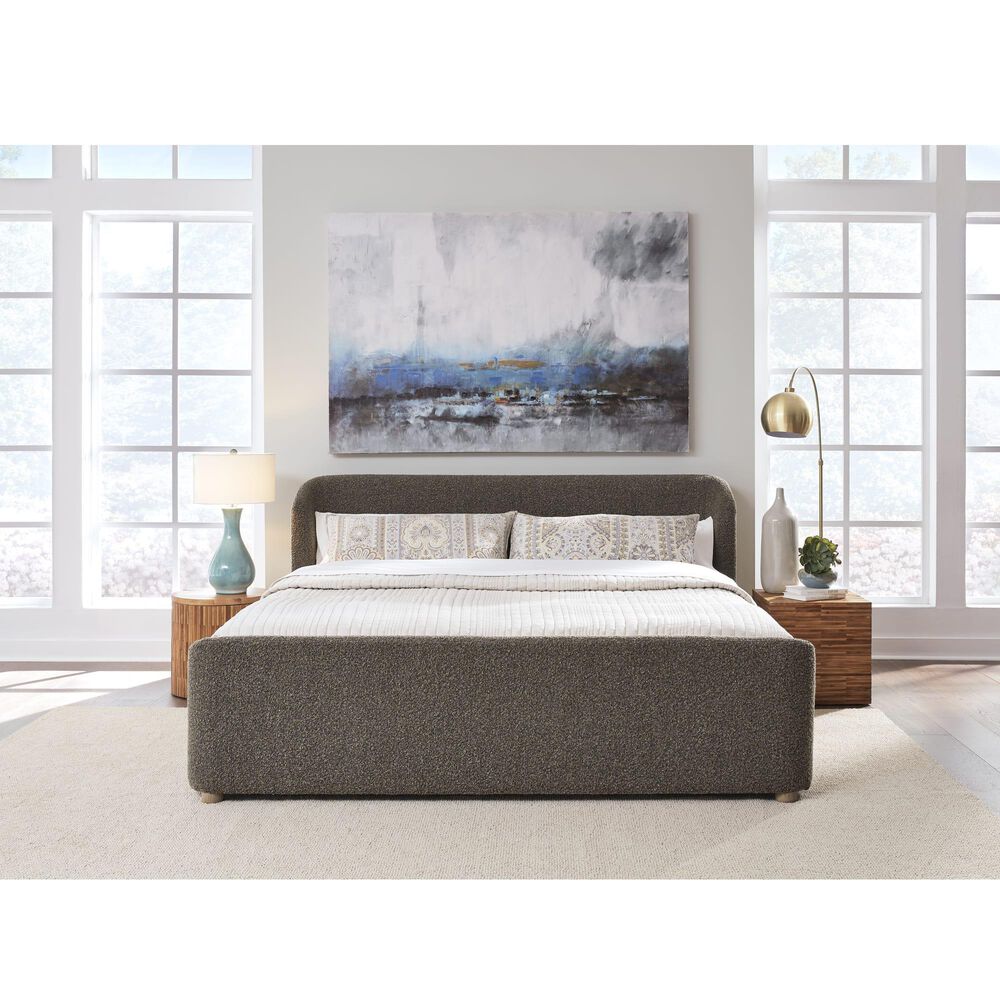 Urban Home Kiki Queen Upholstered Platform Bed in Pumpernickel, , large