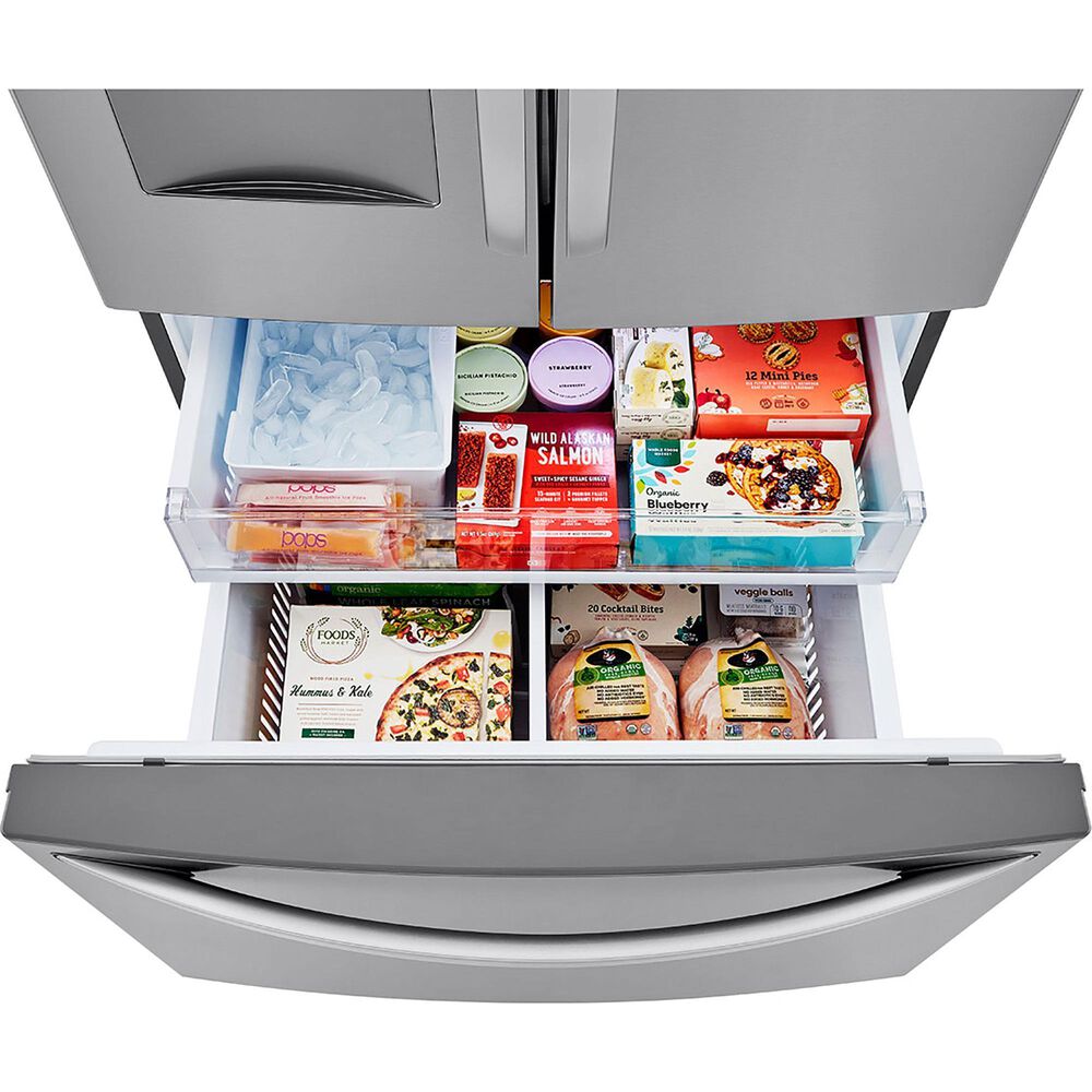 LG 29 Cu. Ft. French Door Refrigerator with Slim Design Water Dispenser in Print Proof Stainless Steel, , large