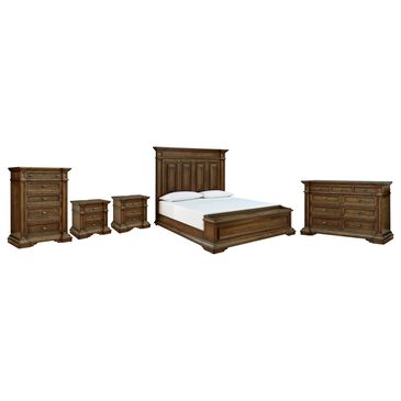 Millenium Frantanna King Panel Storage Bed with Dresser Chest and 2 Nightstands in Brown, , large