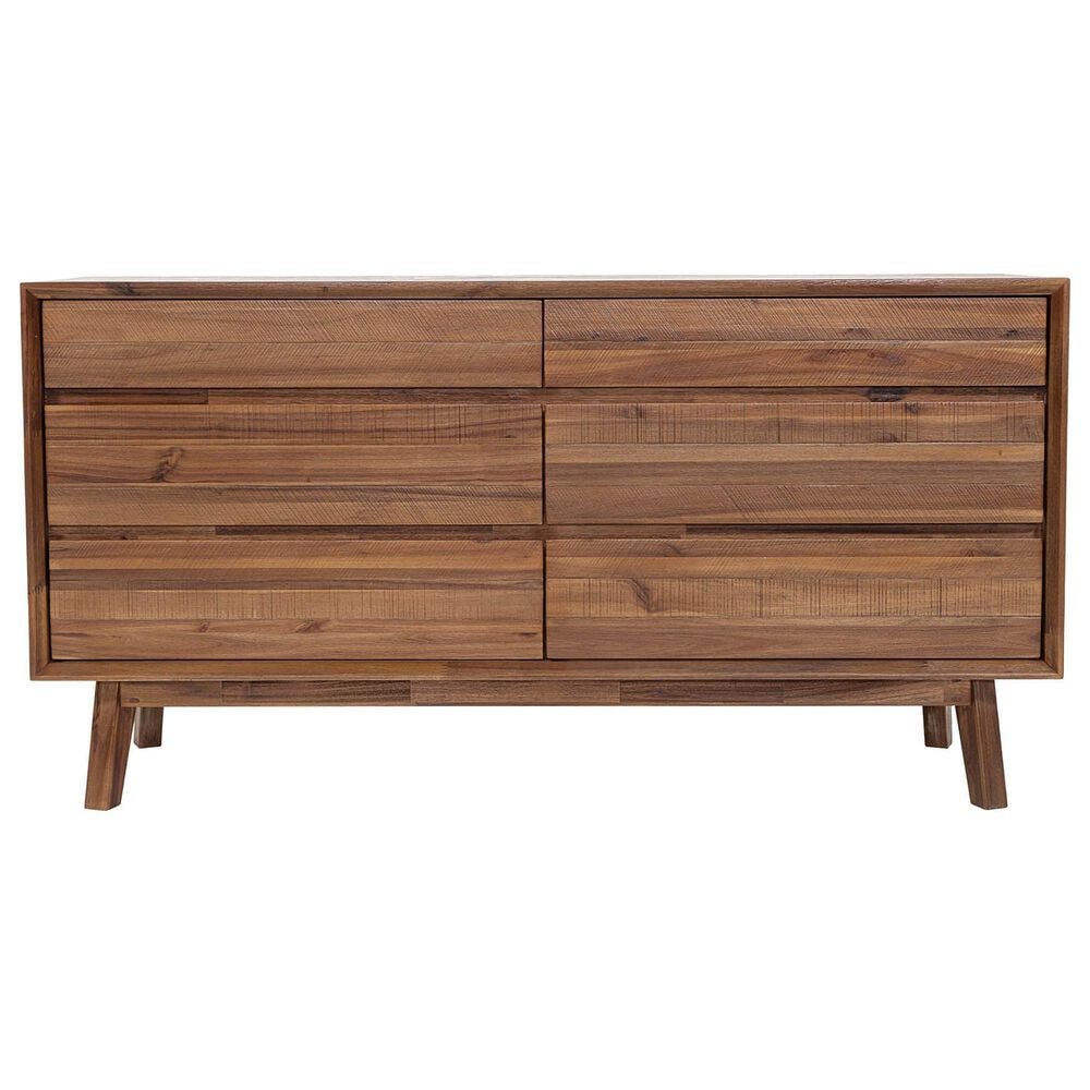 LH Imports Gia 6-Drawer Dresser in Warm Pecan, , large