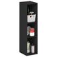 HOMLUX 8" 3-Tier Space Saving Bookcase with Open Adjustable Shelves in Blackwood, , large