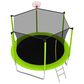 HOMLUX 10" Outdoor Trampoline Sports with Ladder in Green, , large