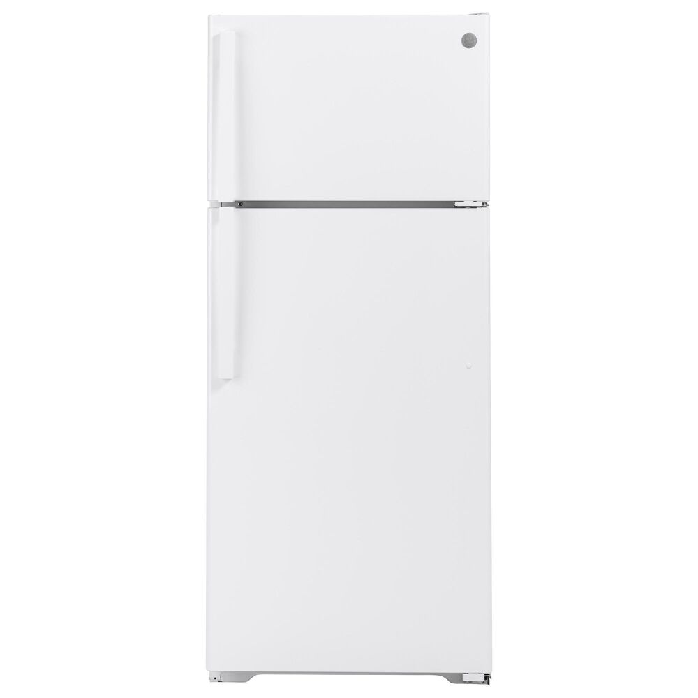 GE Appliances 18 Cu. Ft. 28" Top Freezer Refrigerator in White, , large