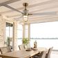 Minka-Aire Nauticus 65" Smart Indoor/Outdoor Ceiling Fan with Warm Coastal Driftwood Blades in Legacy Brass, , large