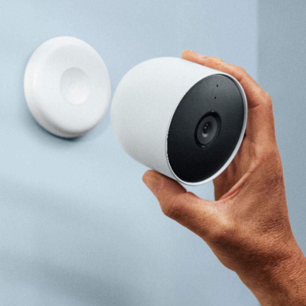 Google Indoor and Outdoor Wireless Smart Home Security Camera - Snow, , large