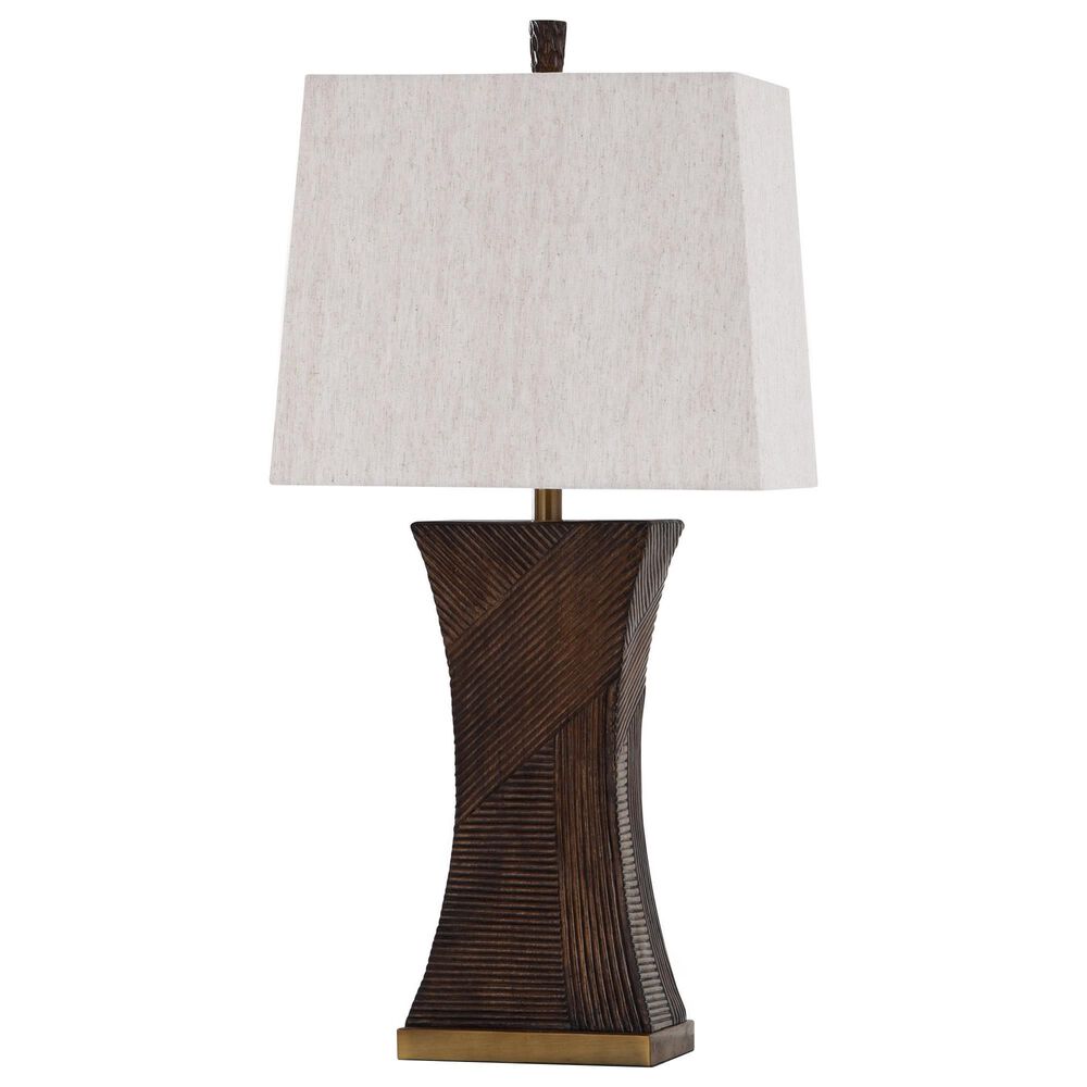 Flair Industries Table Lamp in Dark Teak, , large