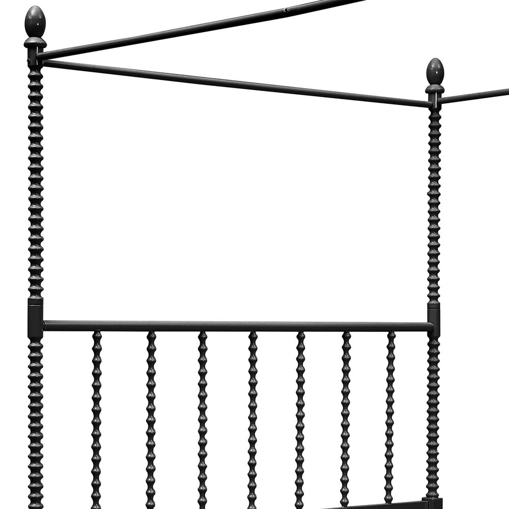 Furniture of America Elliot Queen Canopy Bed in Black, , large
